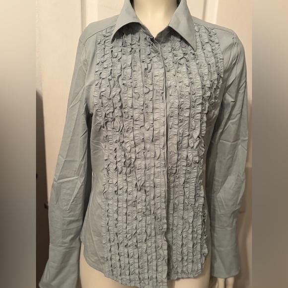 BCBG Maxazria vintage tuxedo style shirt M - Picture 1 of 6